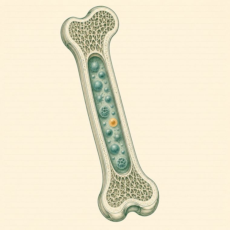 Anatomical illustration for Bone marrow transplant